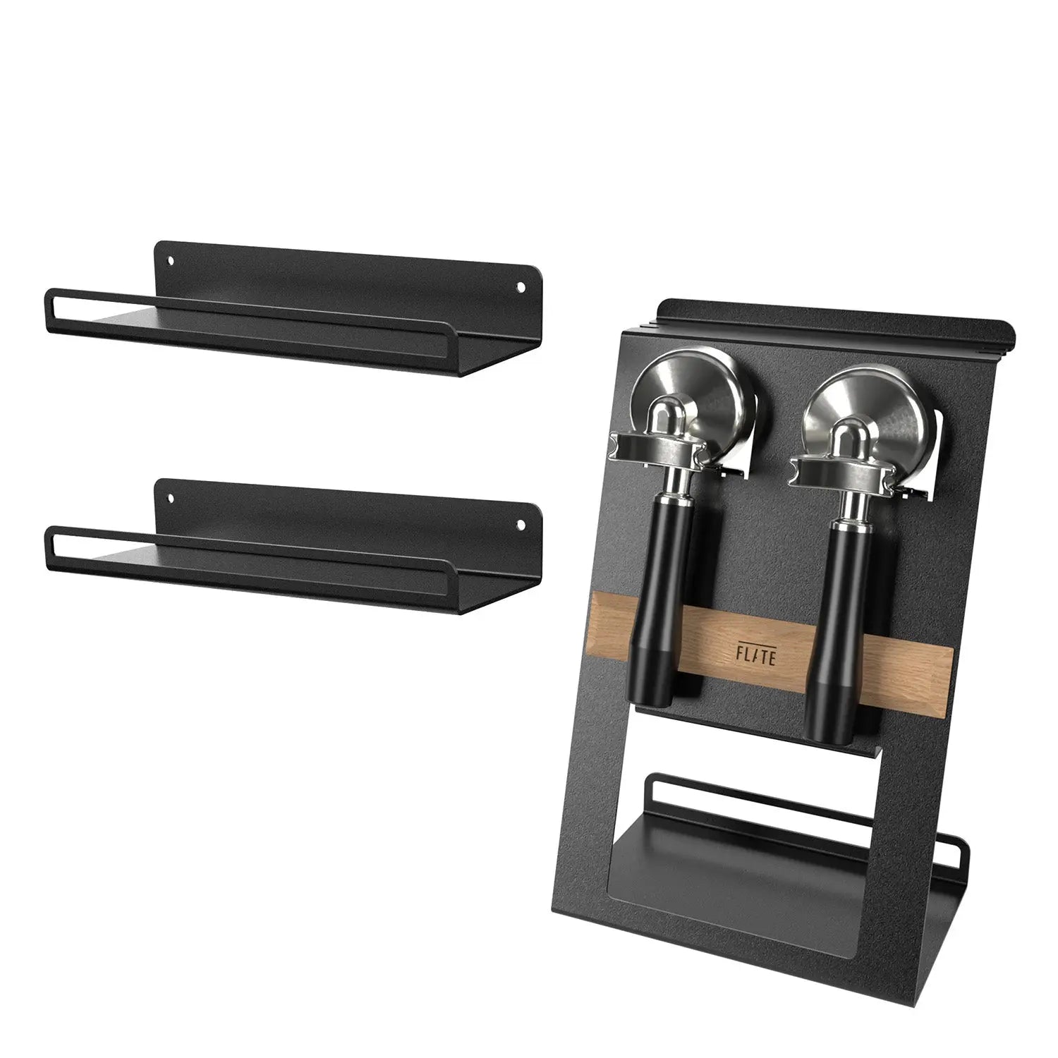FLATE® Barista Station + Universal Shelf Bundle (Schwarz) FLATE® Store
