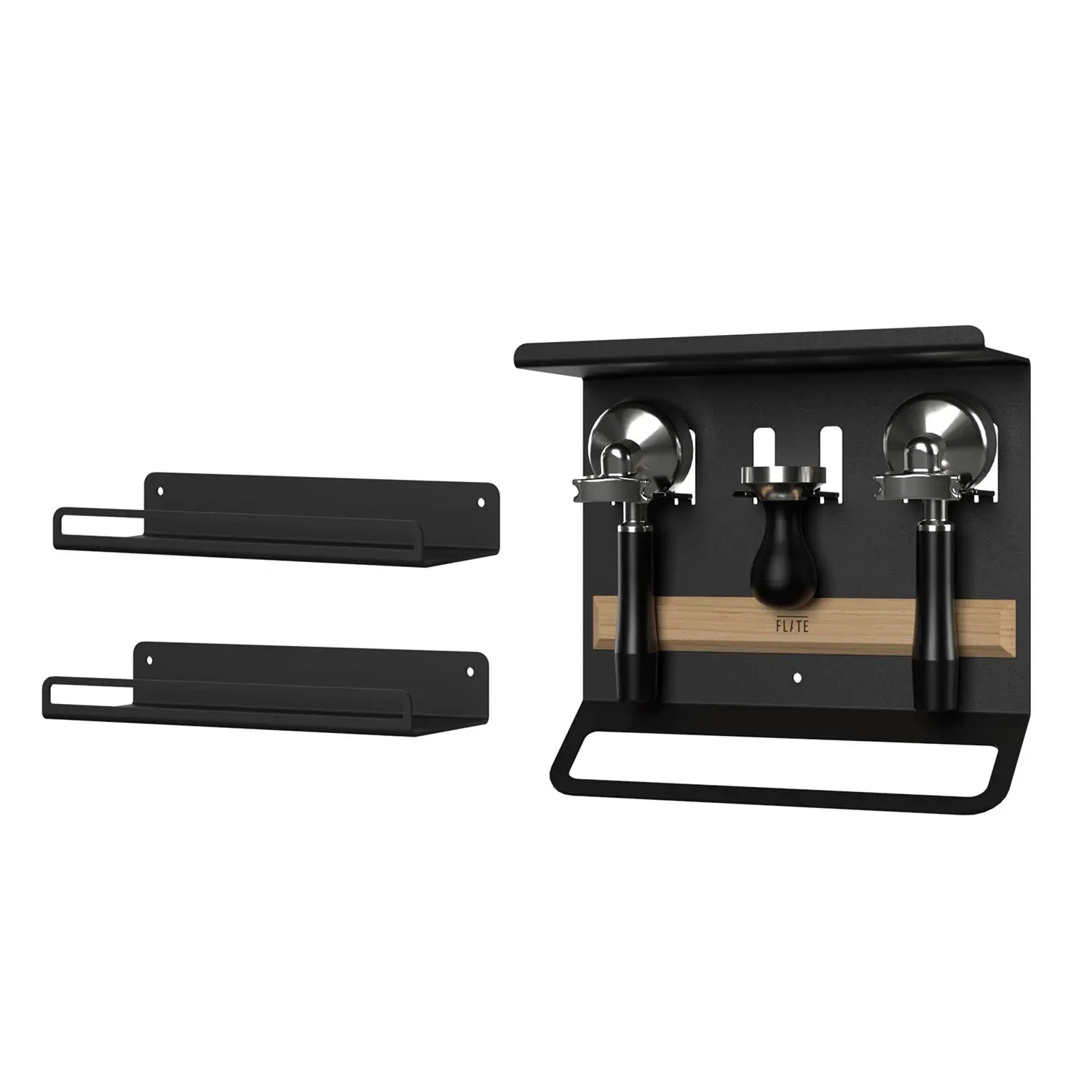 FLATE® Barista Board + Universal Shelf Bundle (Schwarz) FLATE® Store