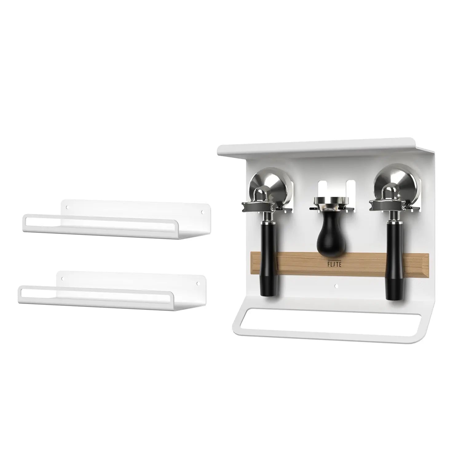 FLATE® Barista Board + Universal Shelf Bundle (Weiß) FLATE® Store